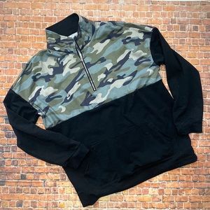 Camo + Black Pullover